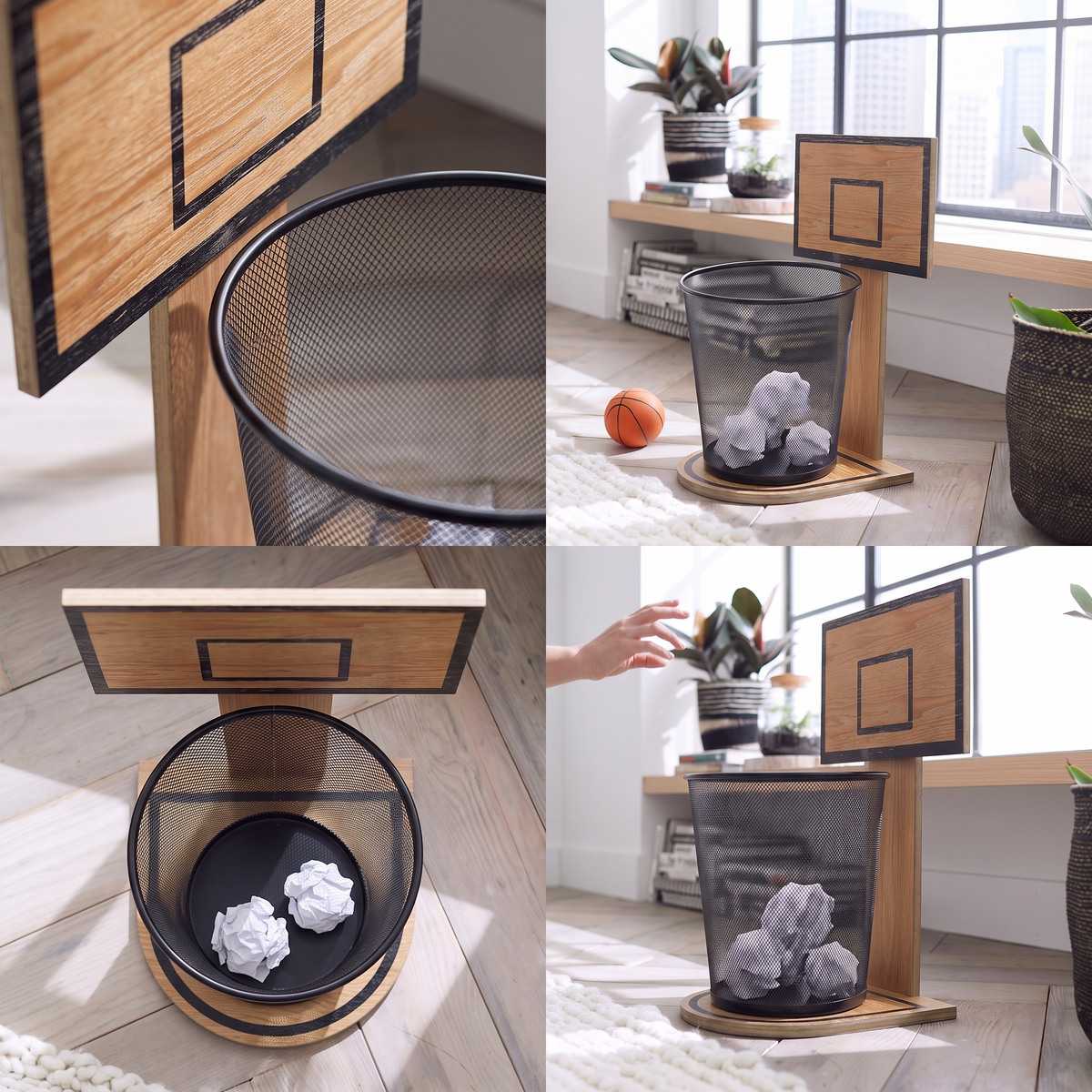 Basketball Hoop Trash Can