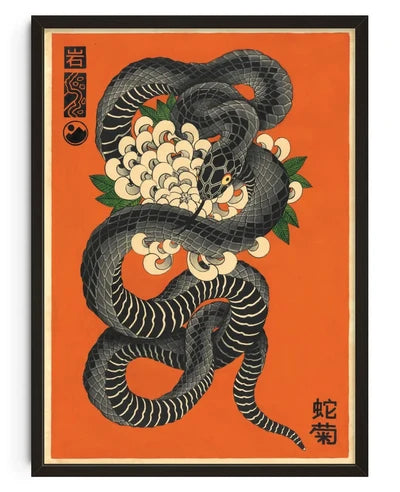 Serpent & Chrysanthemum